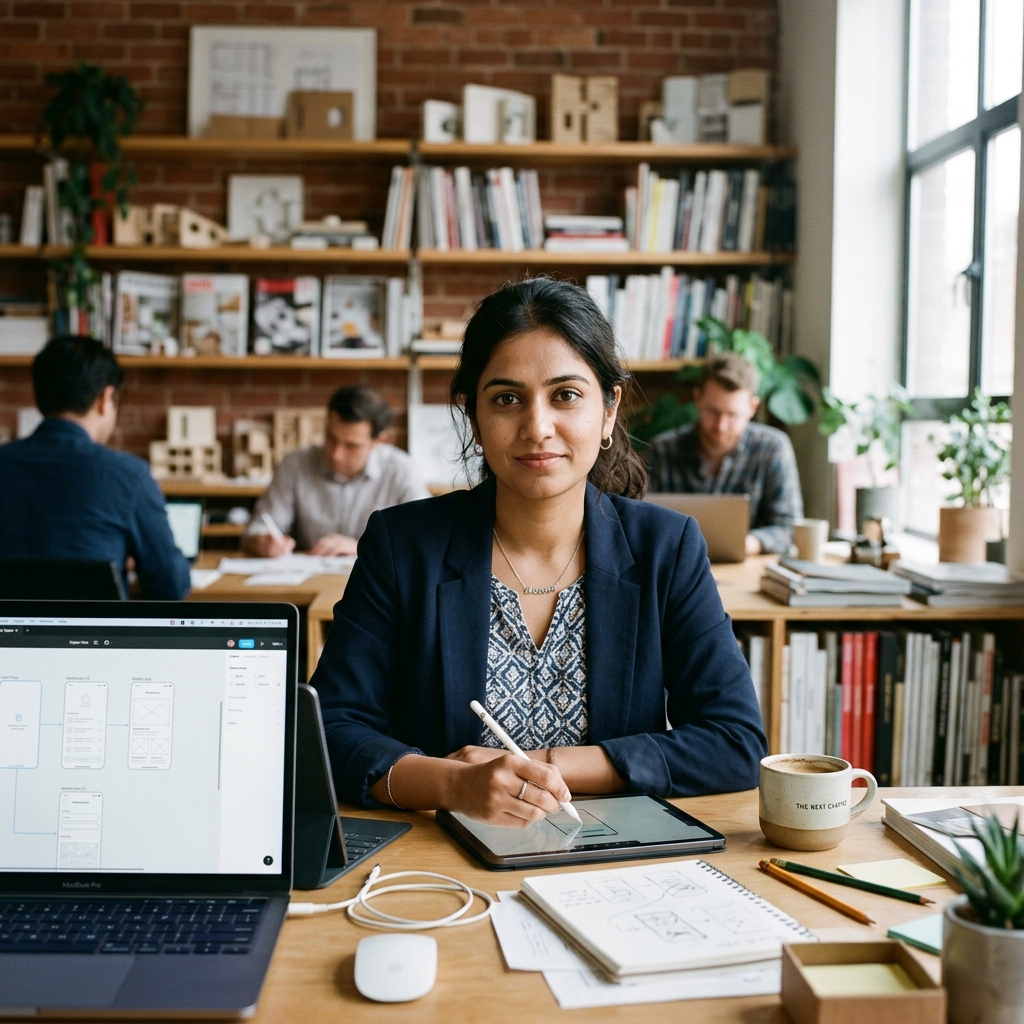 Professional transitioning into digital product design
