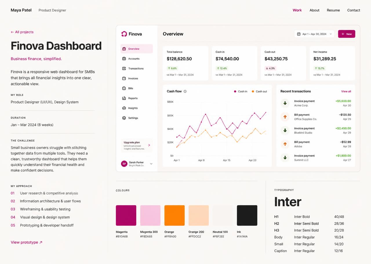 Portfolio preview — Portfolio & resume support